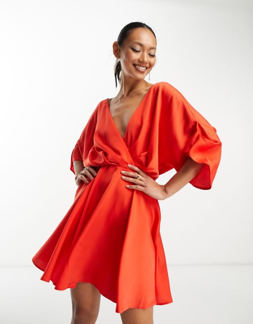 Asos red dresses clearance sale