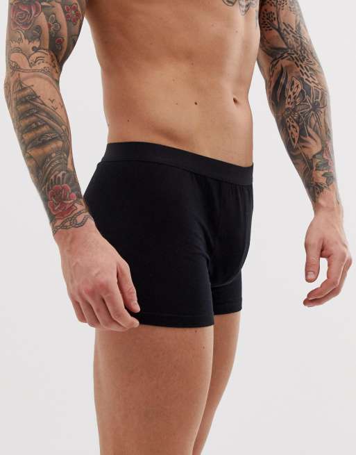 ASOS DESIGN – Baumwollmix-Unterhosen in Schwarz im 3er-Pack - BLACK, 3 von 4
