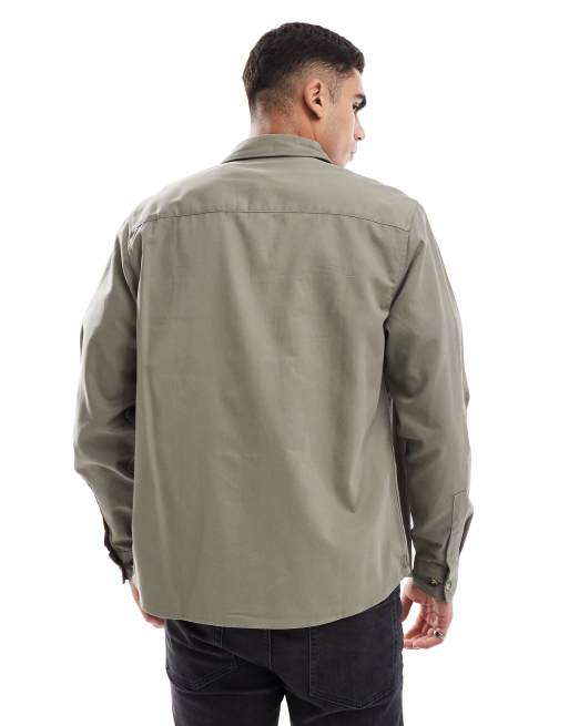 ASOS DESIGN – Bawełniana koszula wierzchnia w kolorze khaki , 2 z 4