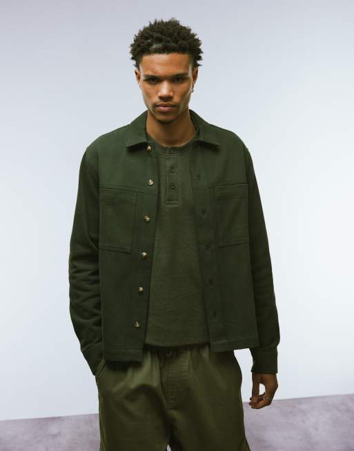 ASOS DESIGN – Bawełniana koszula wierzchnia w kolorze khaki