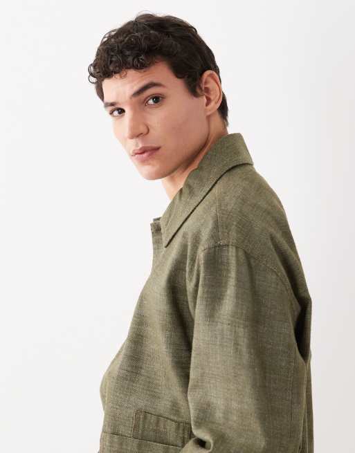 ASOS DESIGN – Bawełniana kurtka typu worker w kolorze khaki, 4 z 5