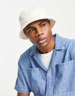 ASOS DESIGN – Bawełniany kapelusz bucket w kolorze ecru