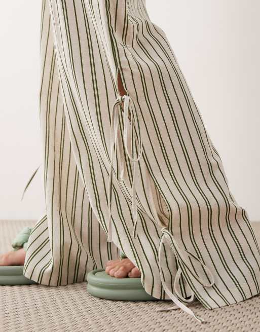 ASOS DESIGN beach co-ord trouser in stripe, 4 of 5