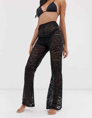 beach flare trousers