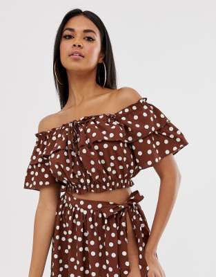 polka dot two piece set