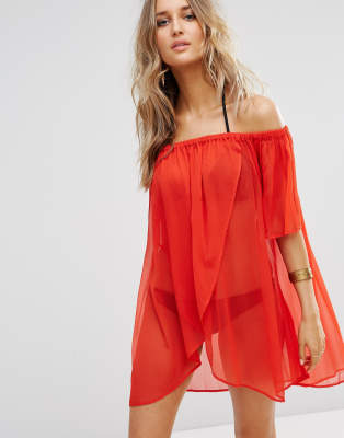 off the shoulder beach cover up