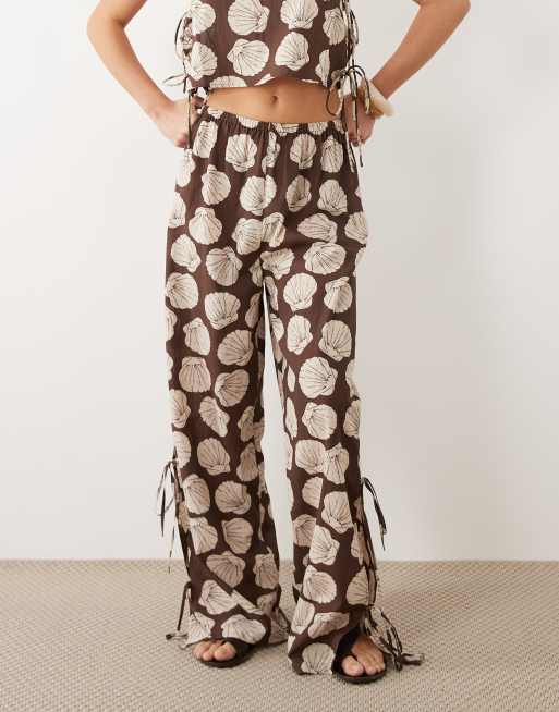 ASOS DESIGN beach pants in shell print, 2 of 5