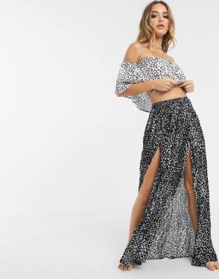 beach co ord maxi skirt