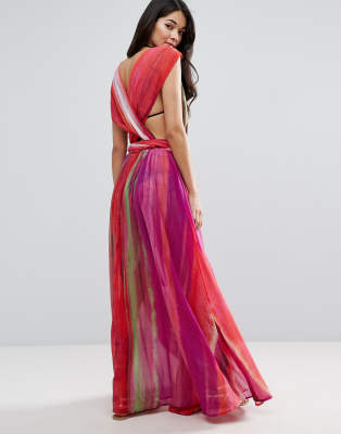 vestito lungo arcobaleno