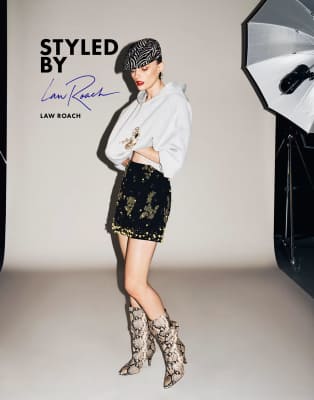 Asos Design Bead Embellished Set Mini Skirt In Black