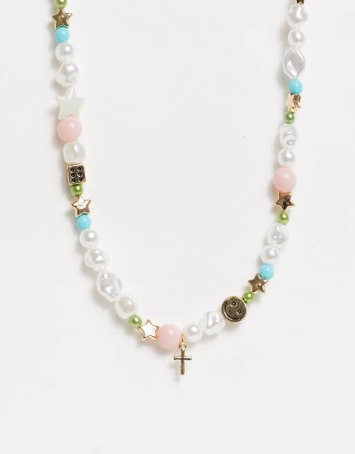 Pastel on sale bead necklace