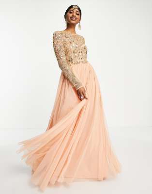 Peach dresses shop for sale