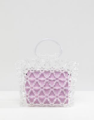 grey clutch bag asos