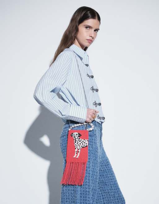 ASOS DESIGN beaded dalmatian clutch bag, 3 of 8