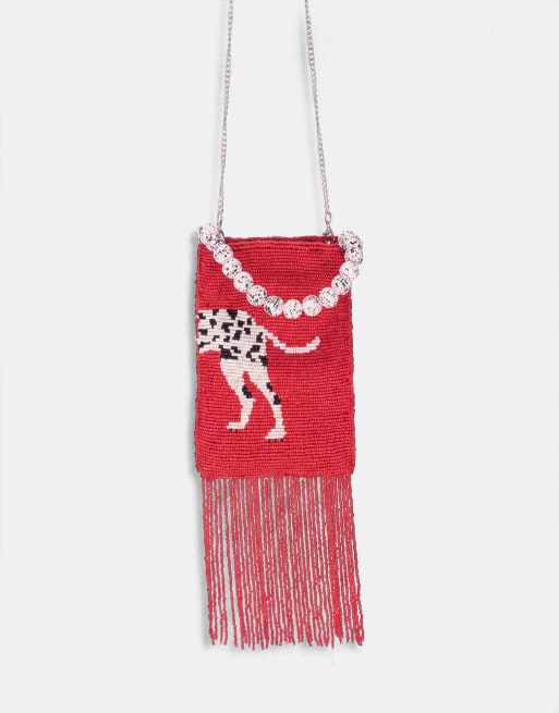 ASOS DESIGN beaded dalmatian clutch bag, 6 of 8