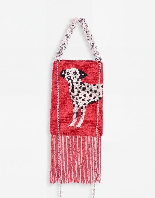 ASOS DESIGN beaded dalmatian clutch bag, 7 of 8