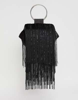 fringe clutch bag