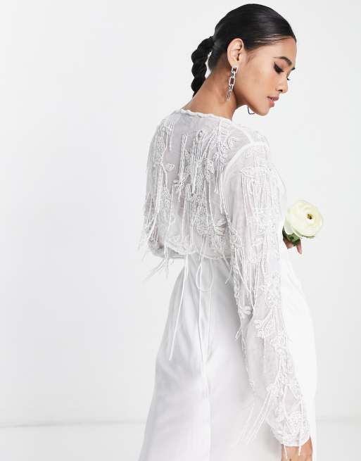 Asos fringe wedding on sale dress