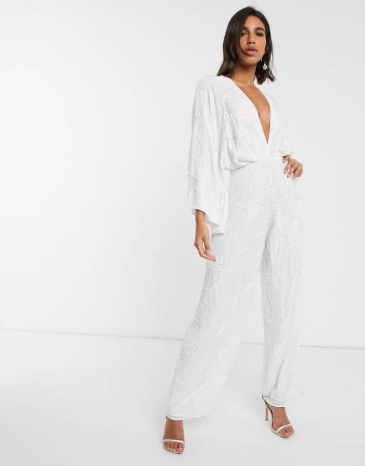 ASOS DESIGN kimono sleeve culotte jumpsuit