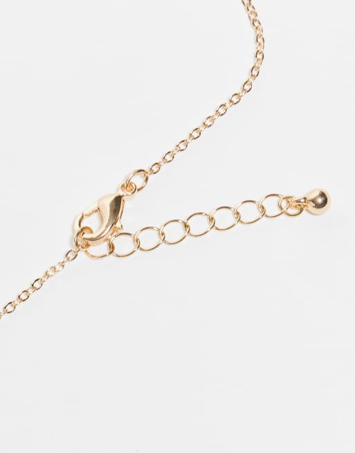 ASOS DESIGN beaded pack of 3 anklets in gold tone, 3 of 3