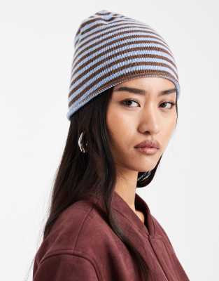 Asos Design Beanie In Blue