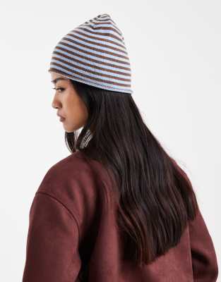 Asos Design Beanie In Blue
