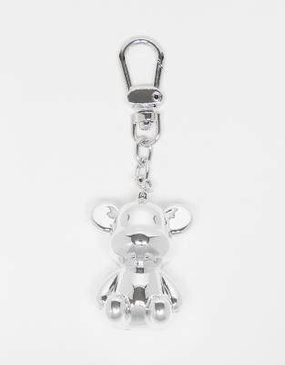 ASOS DESIGN ASOS DESIGN bear keyring in silver tone