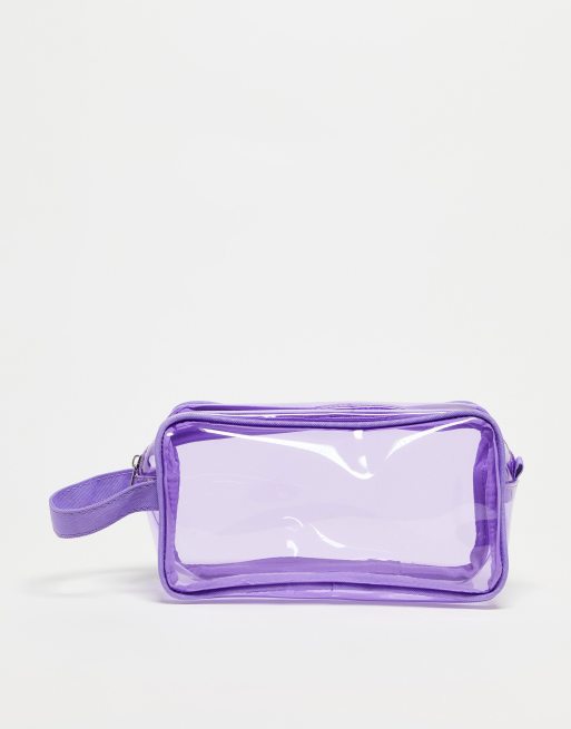 ASOS DESIGN - Beauty-case lilla trasparente