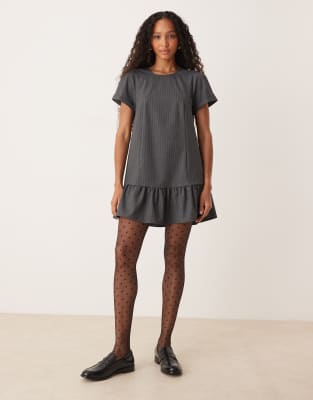 ASOS DESIGN - Beflockte Polka-Dot-Strumpfhose in Schwarz