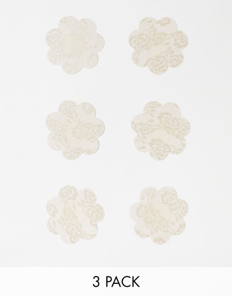 ASOS DESIGN – Beiga nipple covers i tyg, 3-pack - view 1