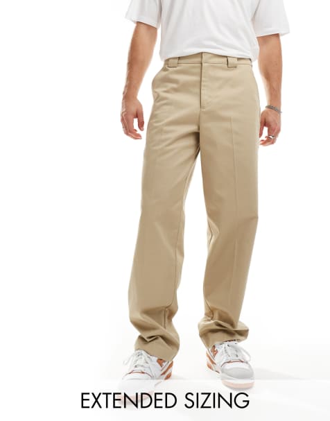 ASOS DESIGN - Beige arbejdschinos med brede bæltestropper - view 1
