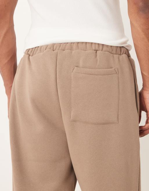 ASOS DESIGN – Beige, avsmalnande mjukisbyxor med avslappnad passform, del av set, 5 av 5