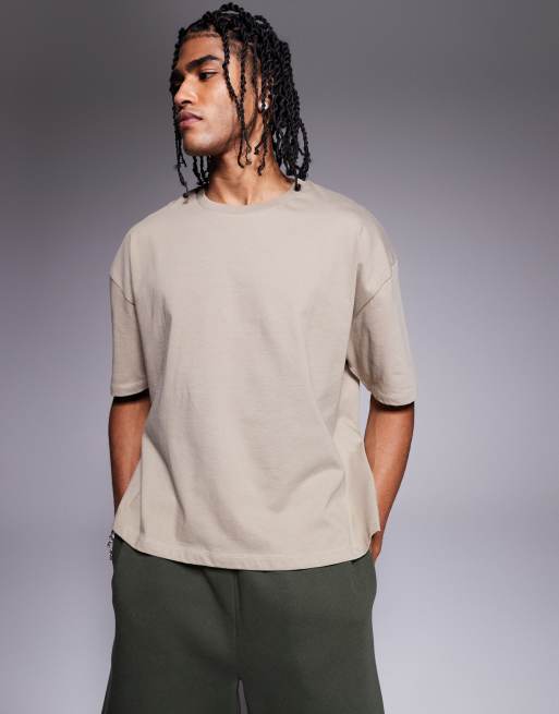 ASOS DESIGN – Beige, boxig t-shirt i oversize med astronomitryck, 3 av 4