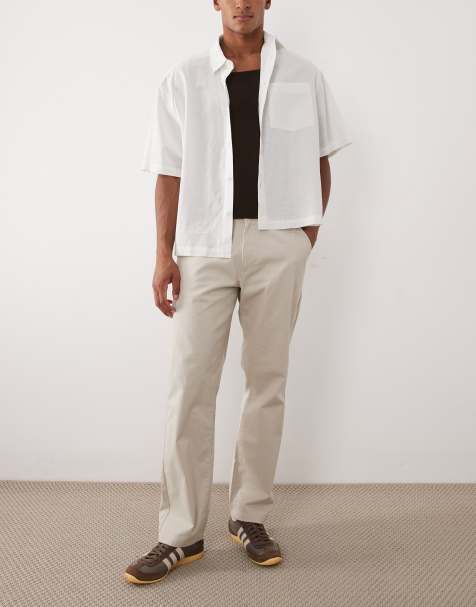 ASOS DESIGN - Beige chinos med lige ben - view 1