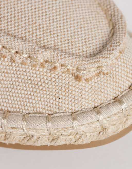 ASOS DESIGN - Beige espadrille-sejlersko i kanvas, 3 af 4
