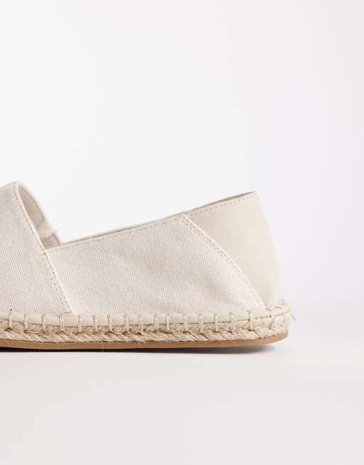ASOS DESIGN – Beige espadrillos i canvas med vikbar häl, 4 av 4