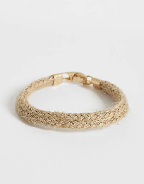 ASOS DESIGN – Beige, flätat reparmband - view 1