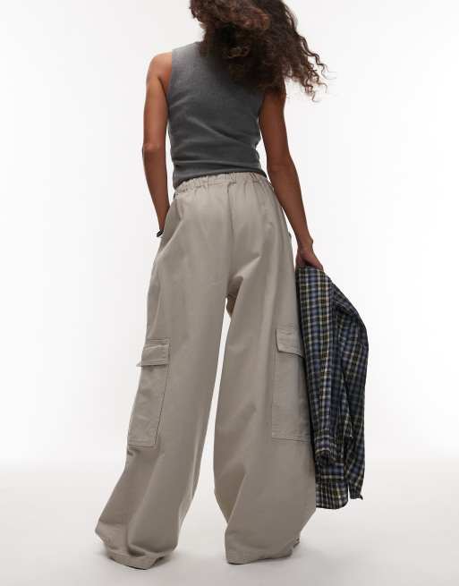 ASOS DESIGN - Beige forvaskede cargobukser med utility-design, 3 af 5