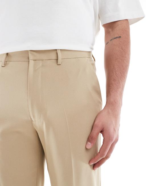 ASOS DESIGN - Beige habitbukser med lige ben, 3 af 5