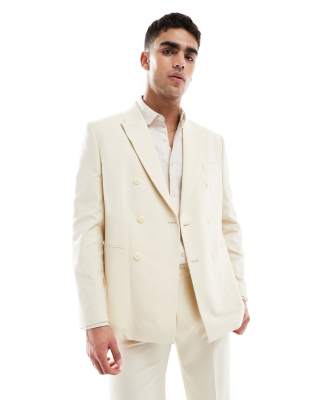 ASOS DESIGN - Beige habitjakke i regular fit - view 1