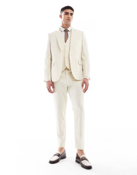 ASOS DESIGN - Beige habitsæt med tapered pasform - view 1