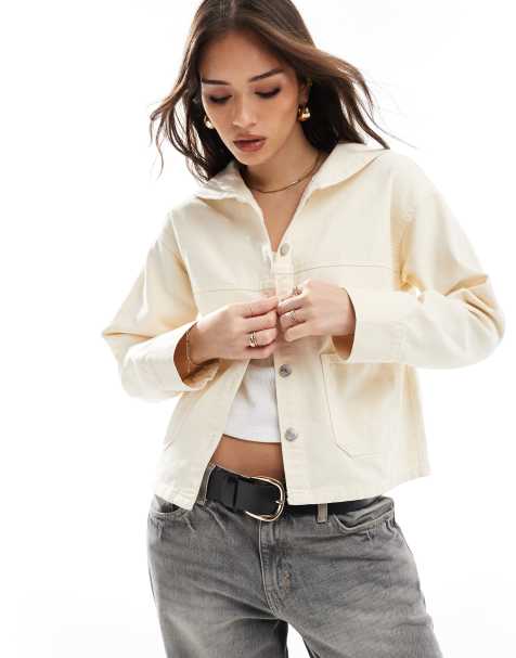 ASOS DESIGN – Beige jacka med sjömanskrage - view 1
