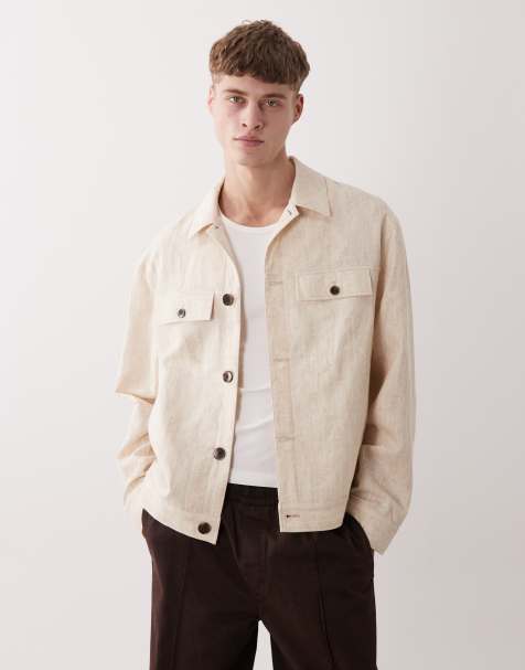 ASOS DESIGN - Beige jakke med tekstur - view 1
