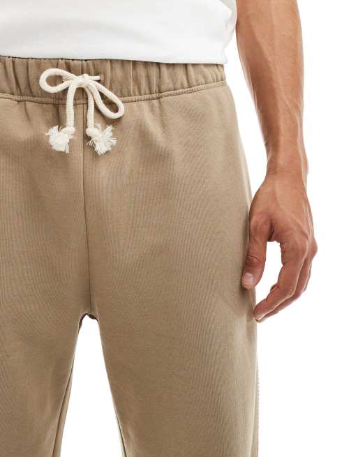 ASOS DESIGN - Beige joggingbukser med vidde og sidebånd, 4 af 5