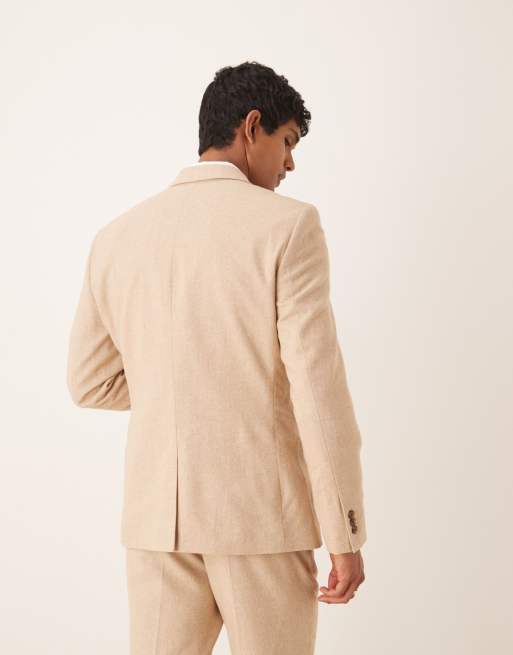 ASOS DESIGN – Beige kavaj i yllemix med smal passform, del av kostym, 5 av 5