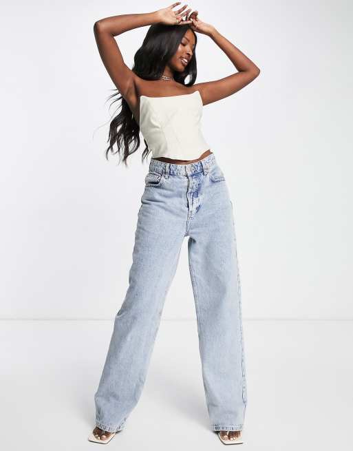 ASOS DESIGN - Beige korset med naturlig effekt og synlige syninger, 4 af 4