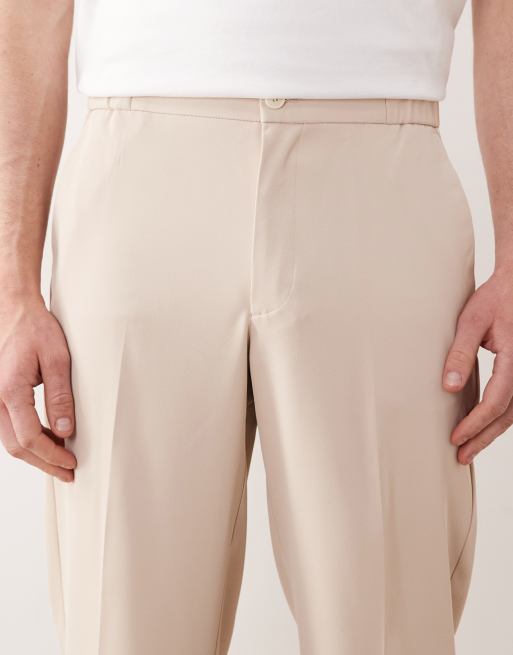 ASOS DESIGN – Beige kostymbyxor med raka ben, del av kostym, 4 av 5