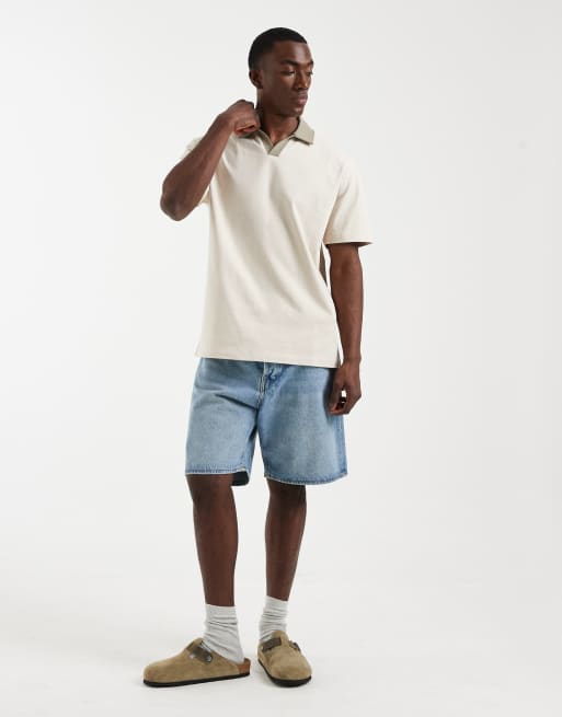 ASOS DESIGN – Beige, kraftig pikétröja med avslappnad passform, 3 av 5