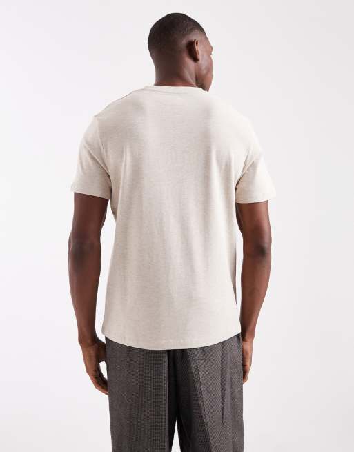 ASOS DESIGN - Beige kraftig T-shirt med rund hals, 3 af 5