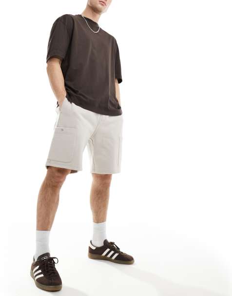 ASOS DESIGN – Beige kraftiga cargoshorts - view 1
